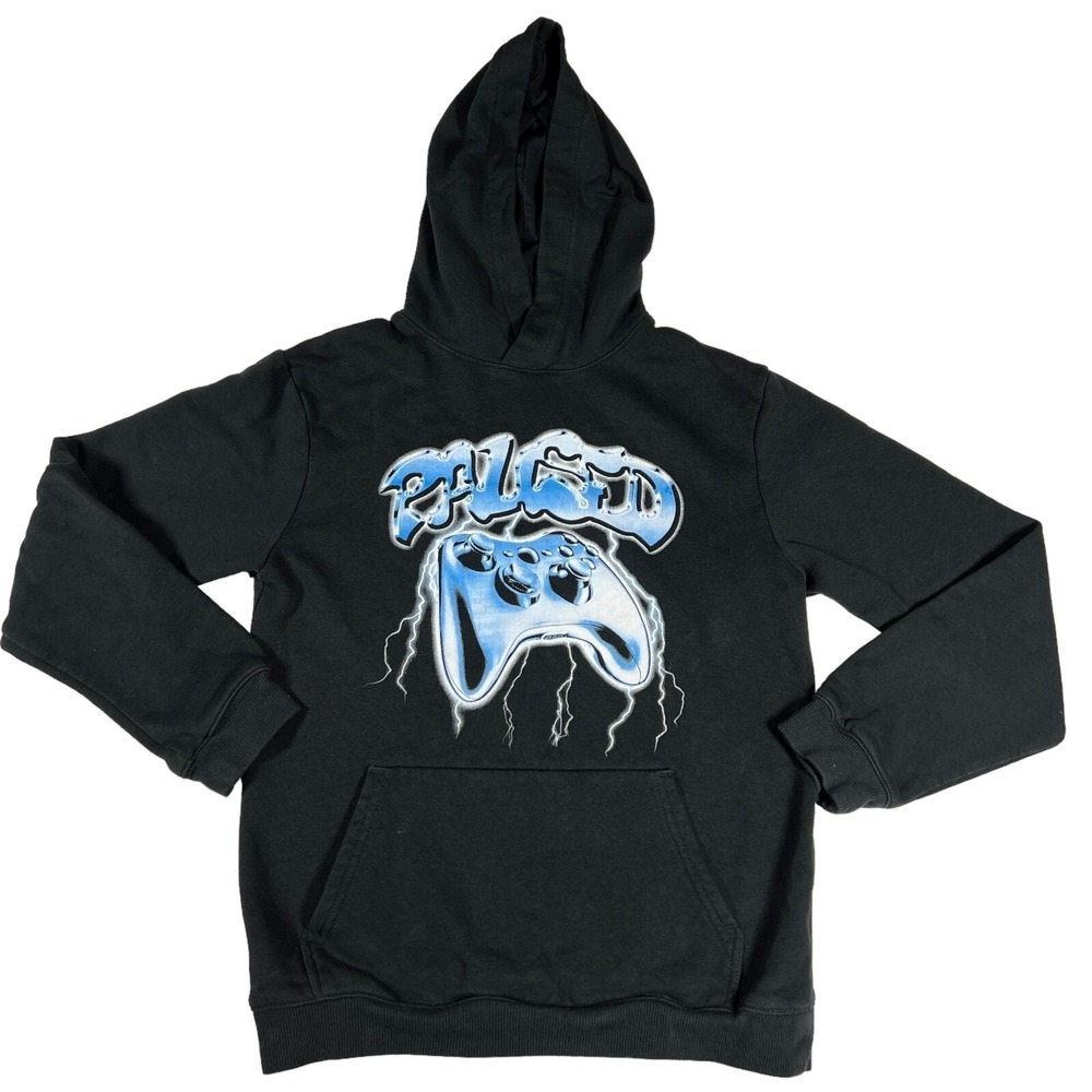 H&M Video Game Controller Graphic Hoodie Black Youth Size‎ 12/4